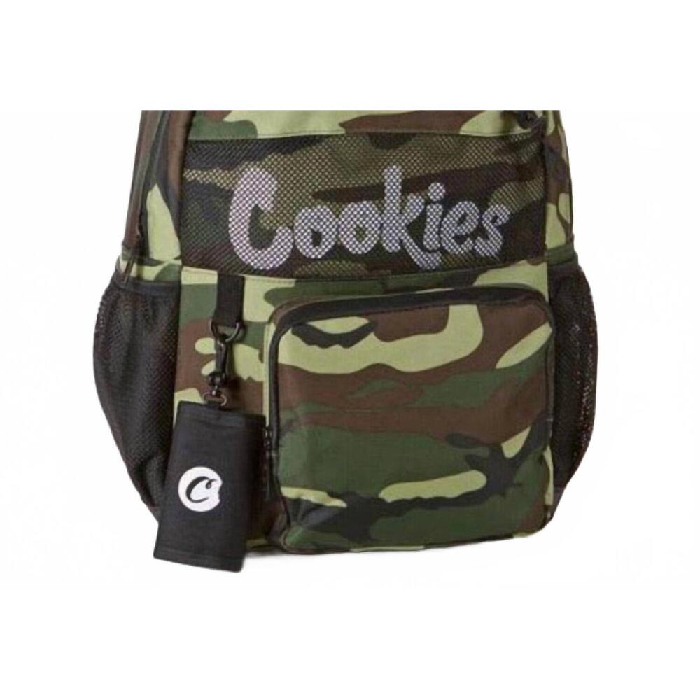 NEW COOKIES men's stasher backpack in green camo